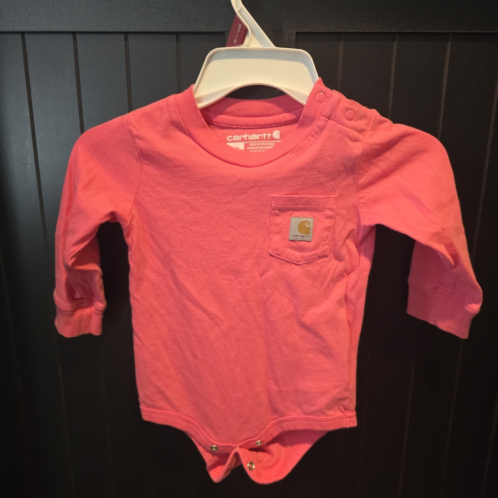 Carhartt Kids Pink Long Sleeve Shirt